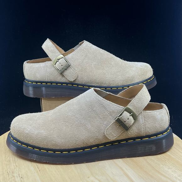 Doc Marten’s Isham Desert Oasis Suede Mules Mens Size 12 - Picture 1 of 8